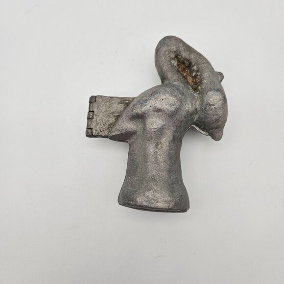 Antique Ice Cream Chocolate Butter Pewter Mold Stork - Picture 2 of 4